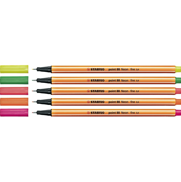 Stabilo - Pennarelli point 88 astuccio da 10 colori + 5 colori neon (8815-1) - 2