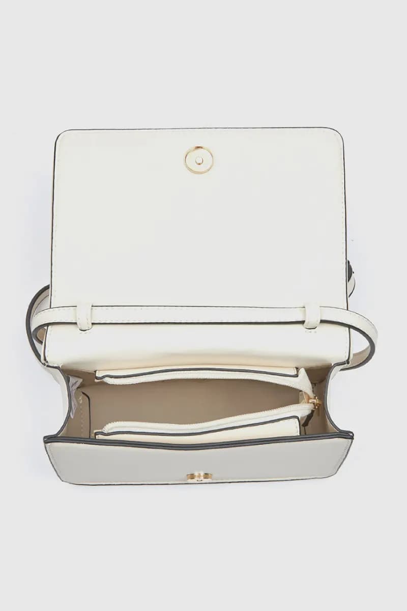 Borsa a tracolla con ricamo geometrico | Verde Fashion - 4