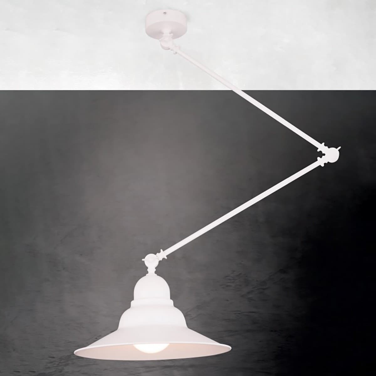 Lampadario classico LAM GD Service VIENNA 0165 1TG E27 LED acciaio alluminio lampada soffitto orientabile - 2