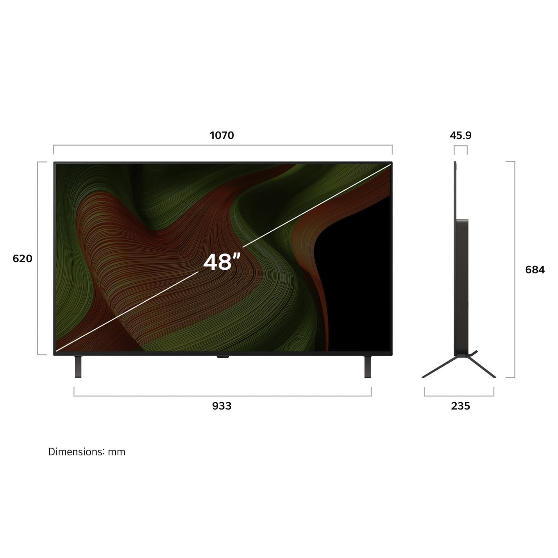 LG 48" OLED OLED48B56LA Ultra-HD 4K HDR Smart TV AI - 4
