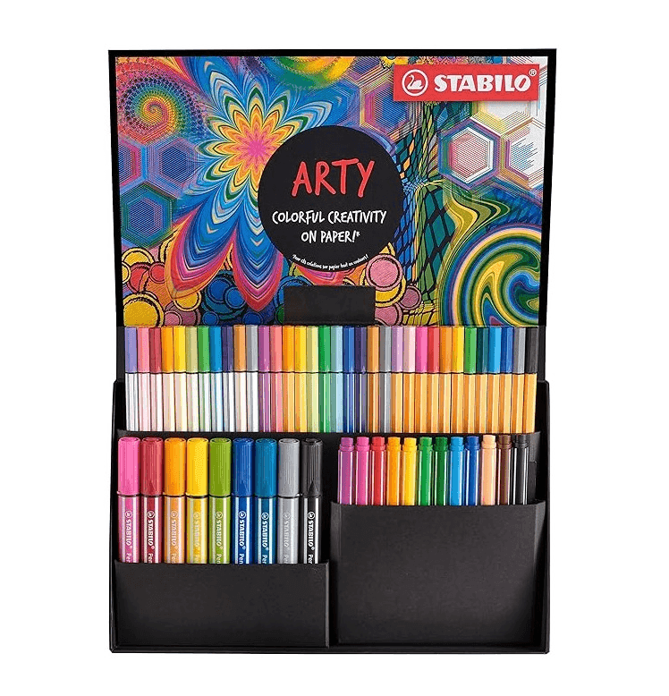 Stabilo - Stabilo Arty Creative Set - Cofanetto con 55 Pennarelli & Fineliner (77/6-3-20) - 2