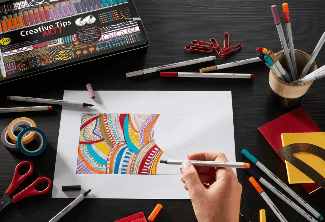 Stabilo - Set Creative Tips Scatola in metallo Arty da 50 prodotti (89/50-6-20) - 7