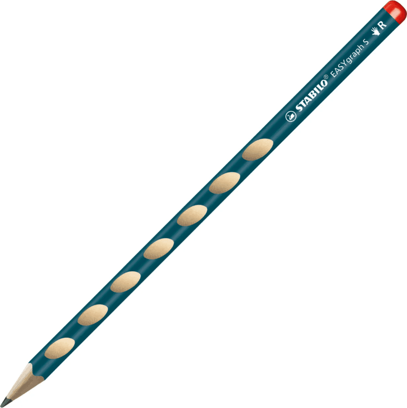 Stabilo - Conf. 6 Matite Easy Graph in grafite ergonomica con fusto sottile per Destrimani color petrolio - HB - 2