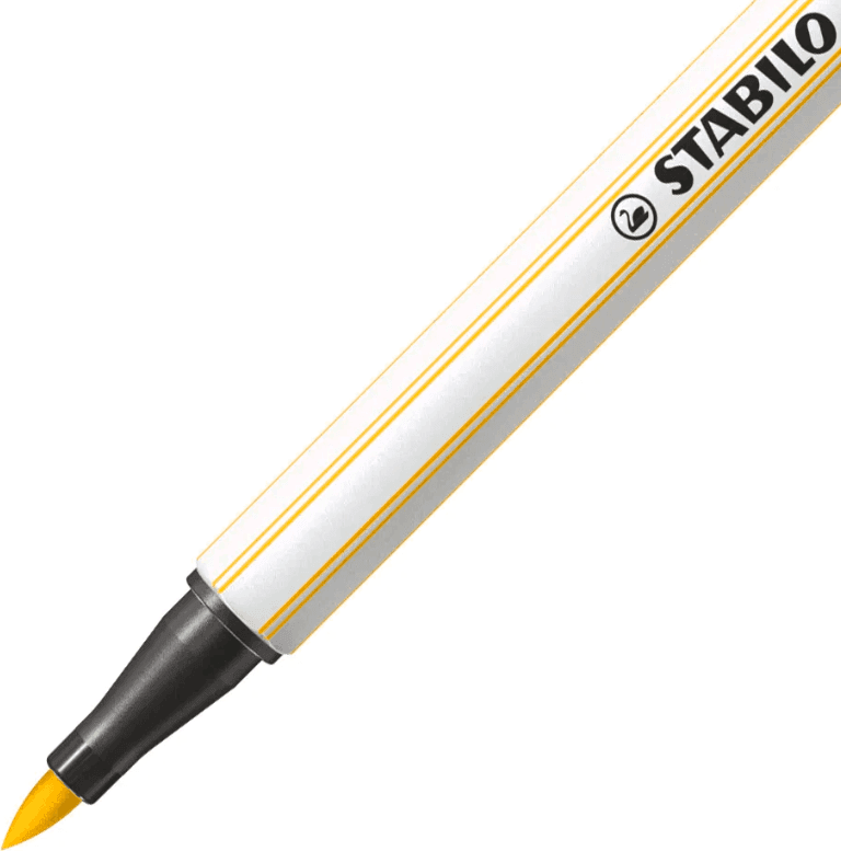 Stabilo - Pennarello singolo con punta morbida a pennello Pen 68 brush  - giallo (568/44) - 2