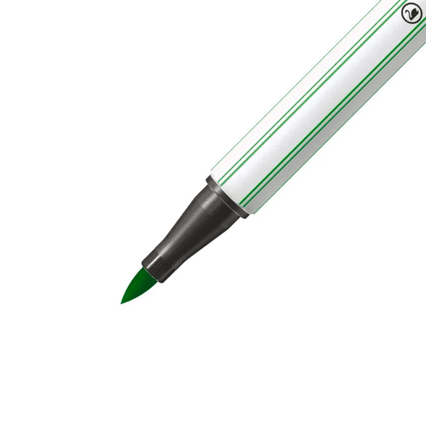 Stabilo - Pennarello singolo con punta morbida a pennello Pen 68 brush - verde chiaro (568/33) - 2