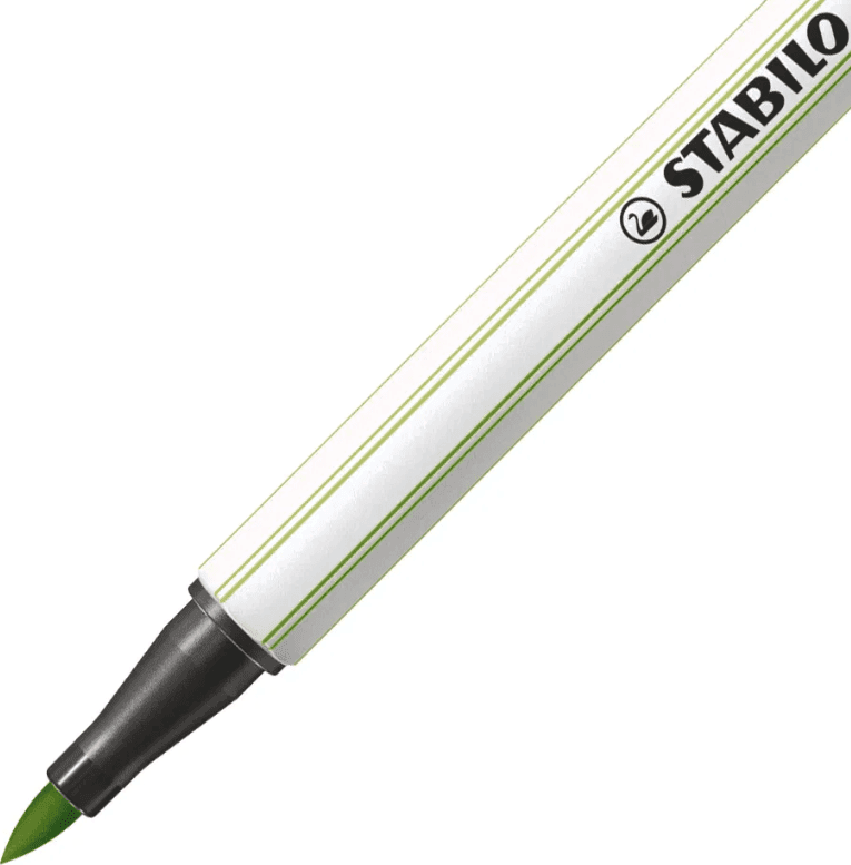 Stabilo - Pennarello singolo con punta morbida a pennello Pen 68 brush - pistacchio (568/34) - 2