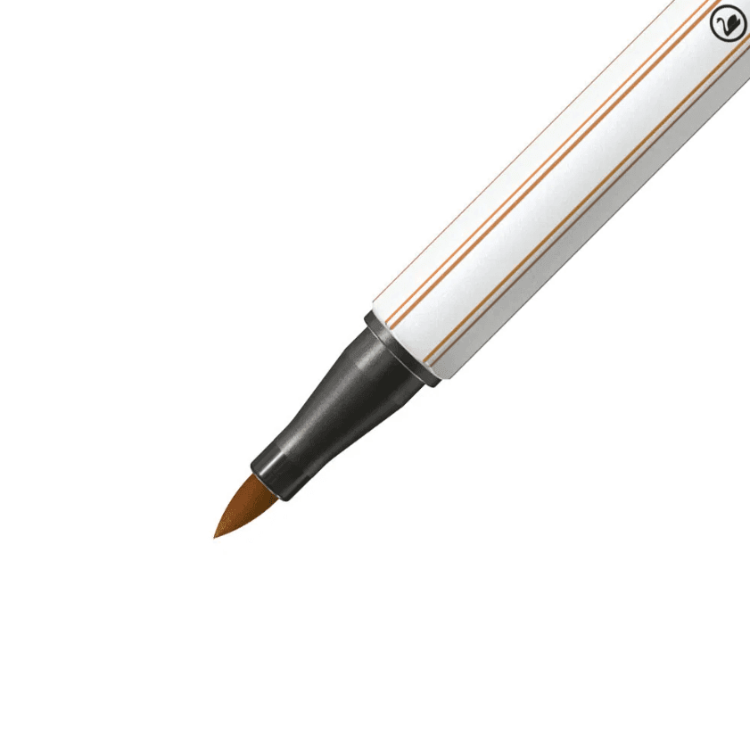 Stabilo - Pennarello singolo con punta morbida a pennello Pen 68 brush - ocra scuro (568/89) - 2