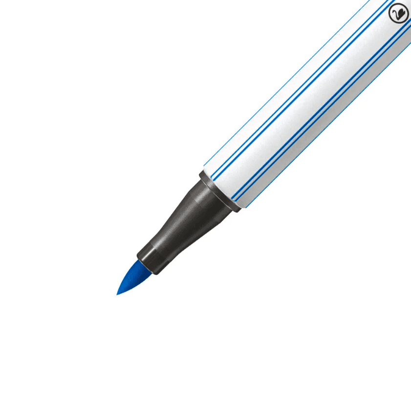 Stabilo - Pennarello singolo con punta morbida a pennello Pen 68 brush - blu scuro (568/41) - 2