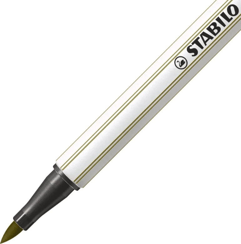 Stabilo - Pennarello singolo con punta morbida a pennello Pen 68 brush - verde muschio (568/37) - 2