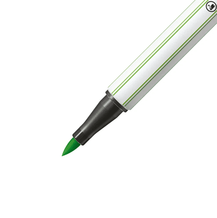 Stabilo - Pennarello singolo con punta morbida a pennello Pen 68 brush - verde foglia (568/43) - 2