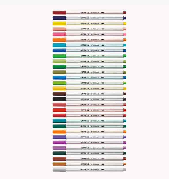 Stabilo - Pennarello singolo con punta morbida a pennello Pen 68 brush - blu chiaro (568/31) - 3
