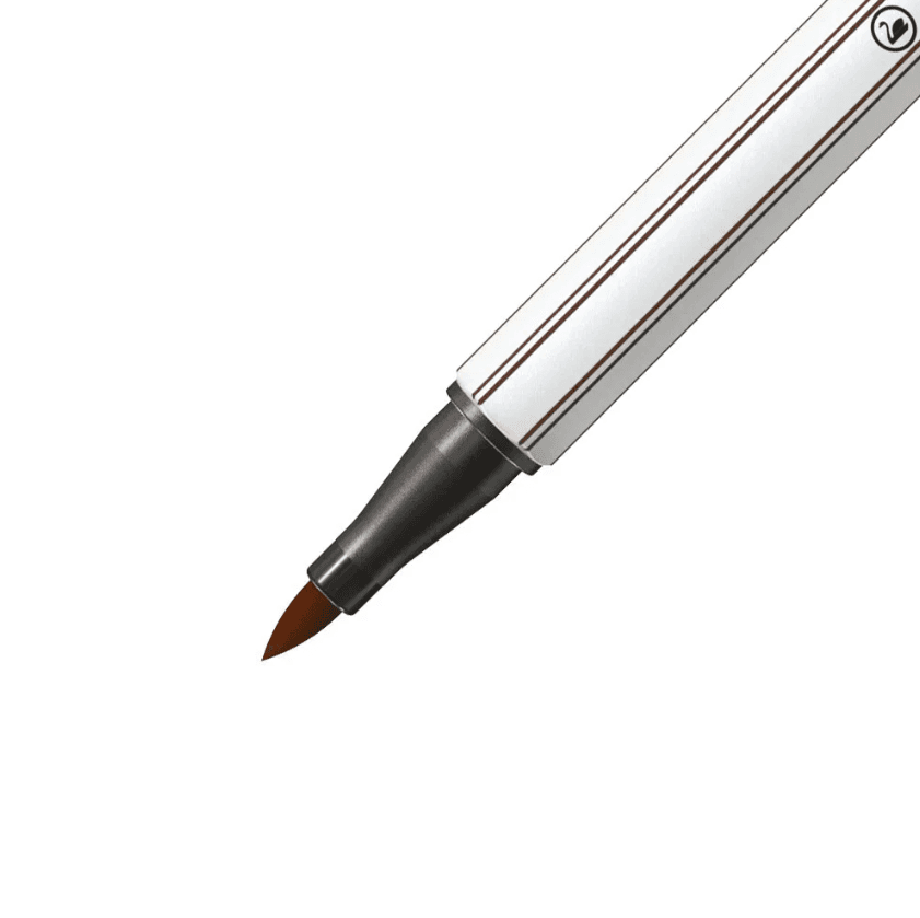 Stabilo - Pennarello singolo con punta morbida a pennello Pen 68 brush -  bruno (568/45) - 2