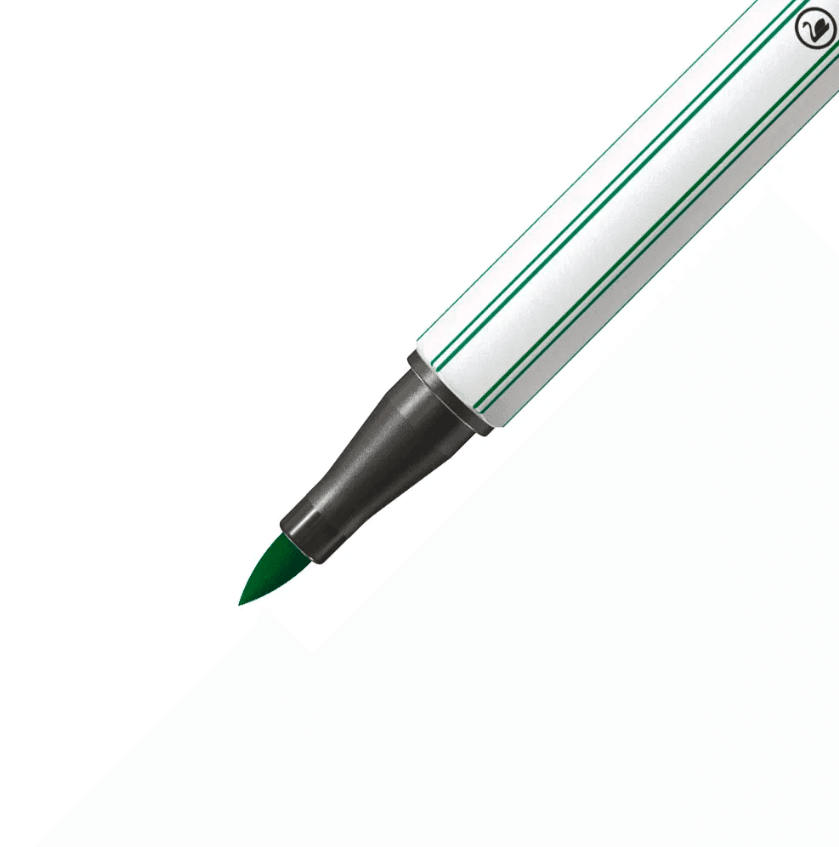 Stabilo - Pennarello singolo con punta morbida a pennello Pen 68 brush - verde smeraldo (568/36) - 2