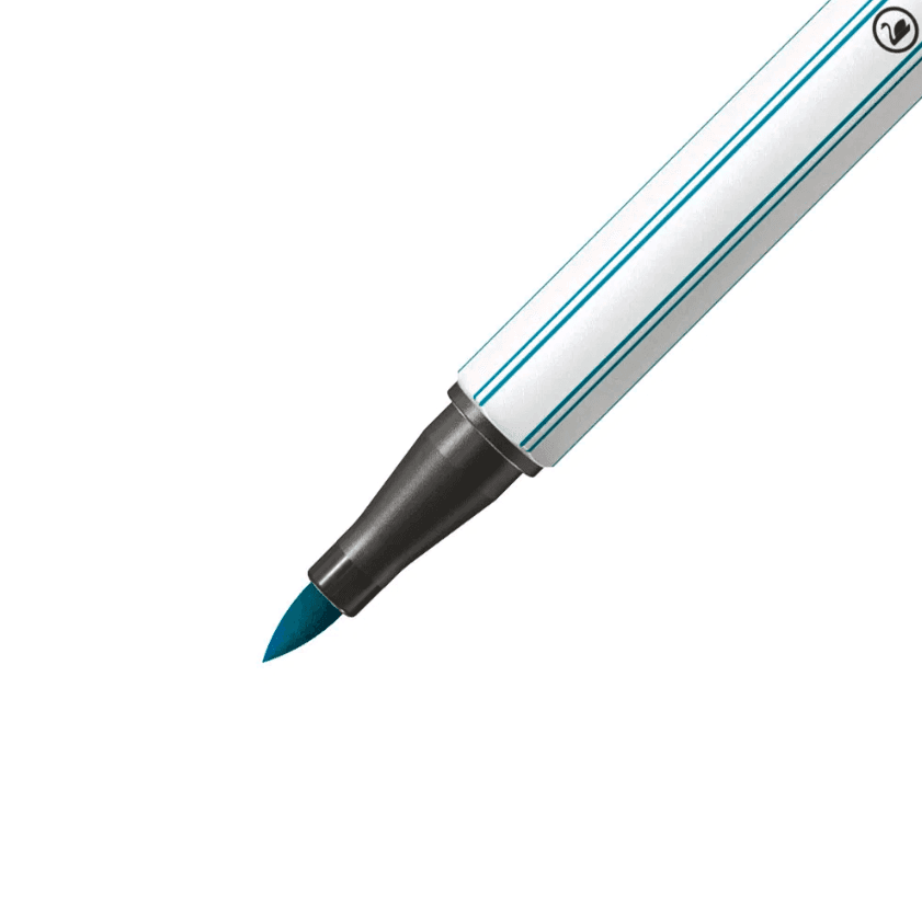 Stabilo - Pennarello singolo con punta morbida a pennello Pen 68 brush - blu turchese (568/51) - 2