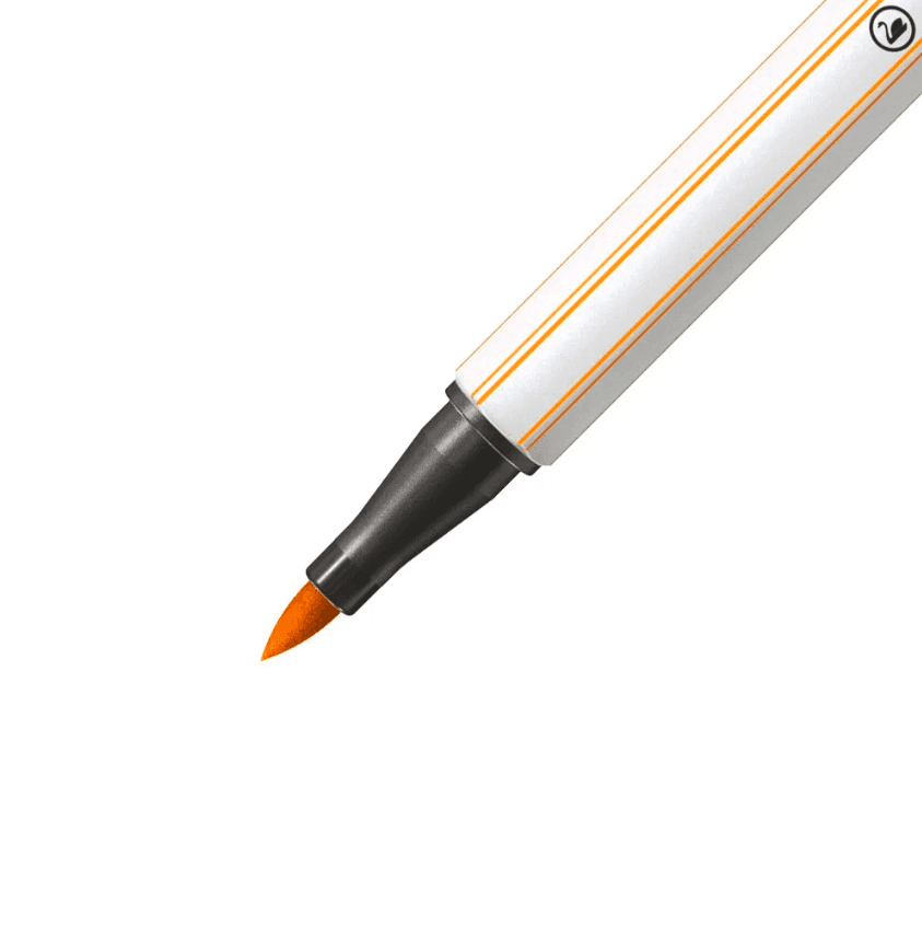 Stabilo - Pennarello singolo con punta morbida a pennello Pen 68 brush - arancione (568/54) - 2
