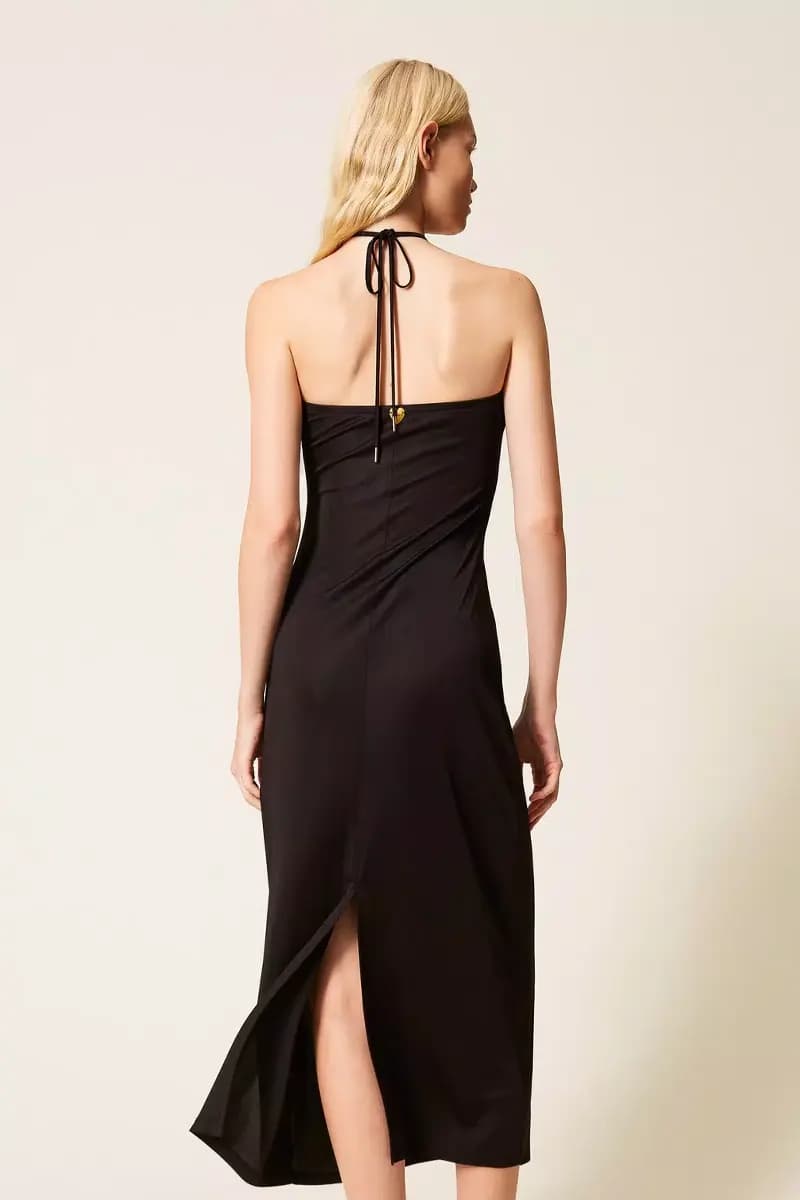 Abito lungo in viscosa con paillettes | TWINSET - 2