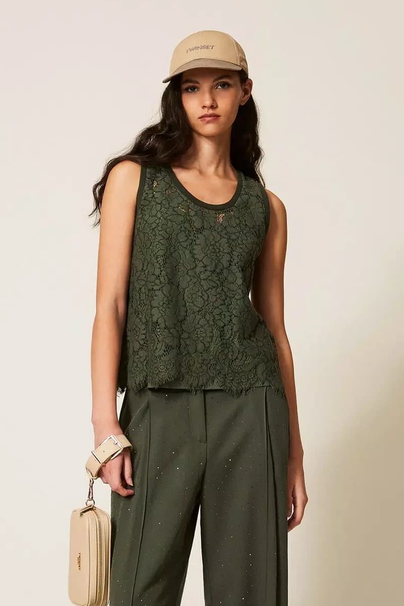 Top in pizzo fiorato | TWINSET