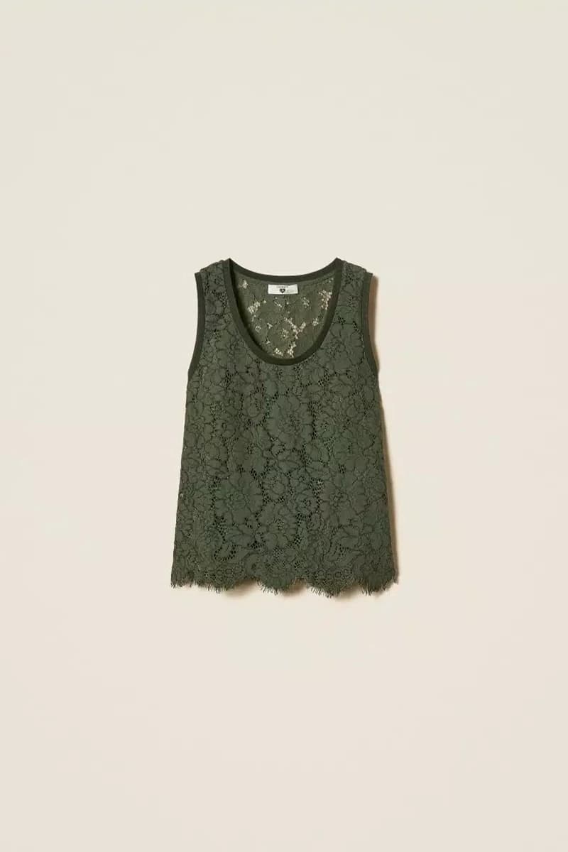 Top in pizzo fiorato | TWINSET - 6