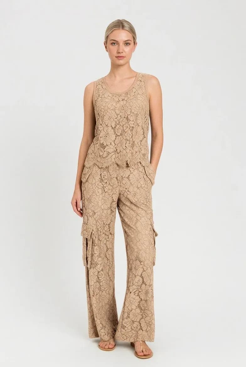 Top in pizzo fiorato | TWINSET - 7