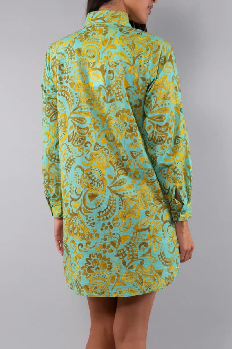 Camicia lunga fantasia Malibu | VERDISSIMA Mare - 2