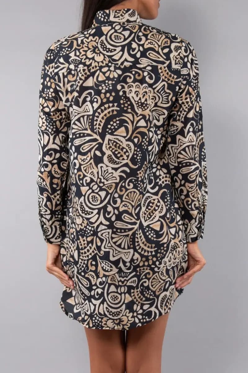 Camicia lunga fantasia Malibu | VERDISSIMA Mare - 7