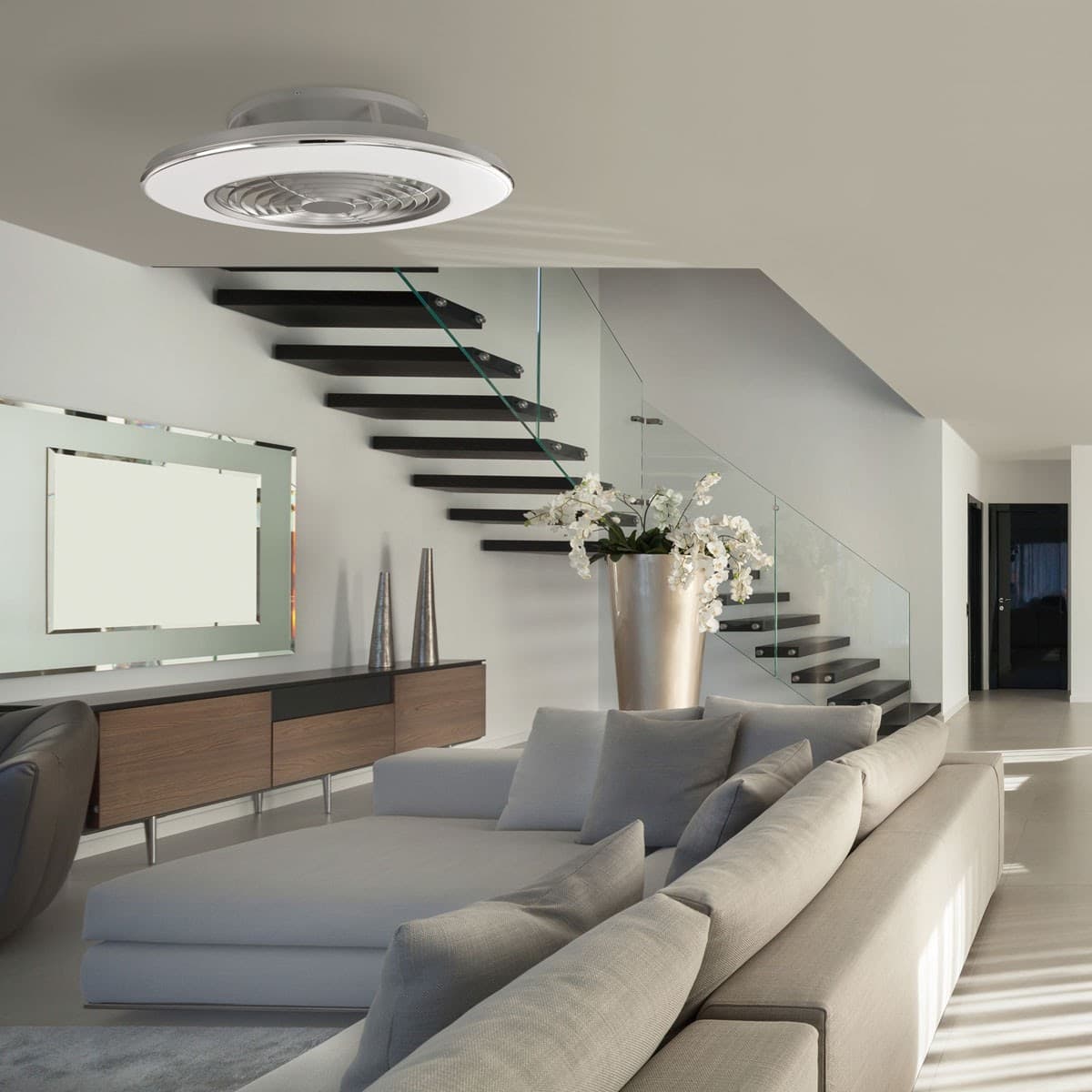 Ventilatore moderno Mantra ALISIO 70W LED 4200LM led bianco dinamico lampada soffitto interno IP20 - 11
