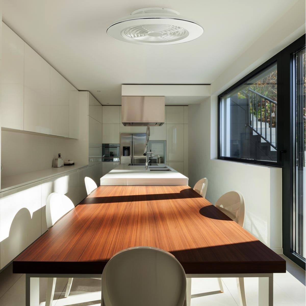 Ventilatore moderno Mantra ALISIO 70W LED 4200LM led bianco dinamico lampada soffitto interno IP20 - 5