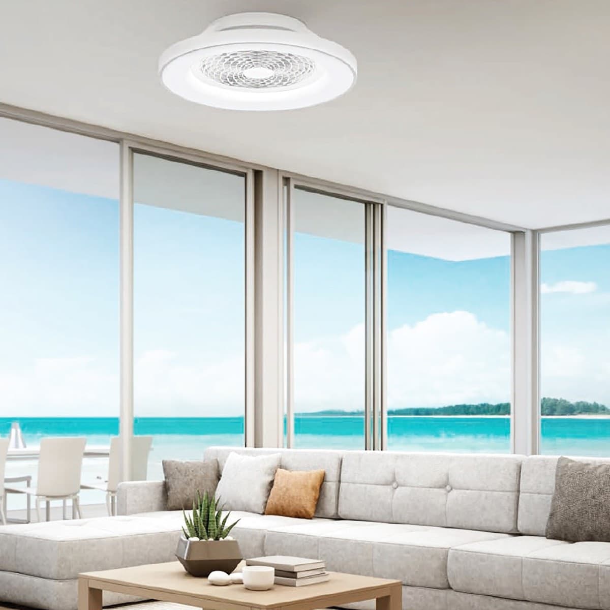 Ventilatore moderno Mantra TIBET 7123 70W LED 3000LM led bianco dinamico lampada soffitto interno IP20 - 2