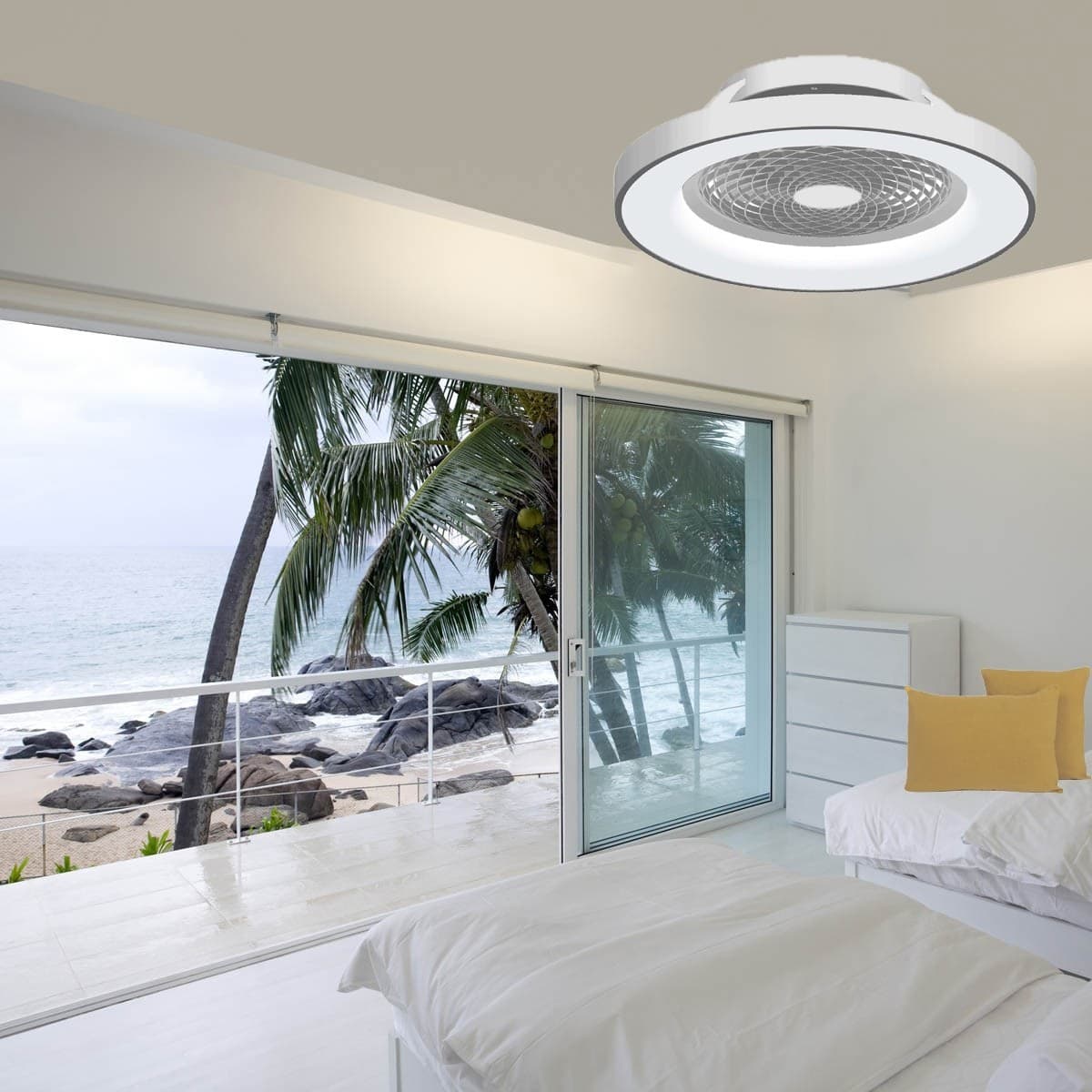 Ventilatore moderno Mantra TIBET 7125 70W LED 3000LM led bianco dinamico lampada soffitto interno IP20 - 2