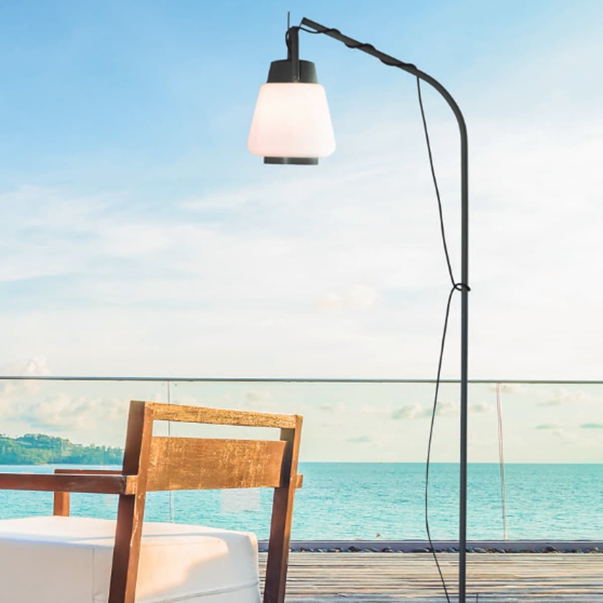 Lampada terra arco Mantra KINKE' E27 LED IP65 alluminio piantana - 3