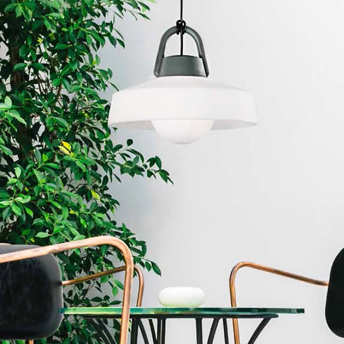 Sospensione esterno Mantra KINKE' 6212 E27 LED IP44 alluminio polietilene lampadario giardino - 2