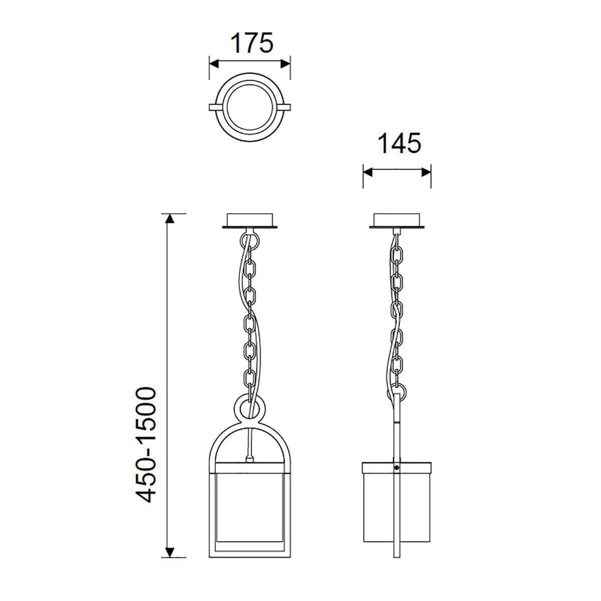 Sospensione esterno Mantra MAYA 6555 E27 LED IP54 alluminio vetro lampadario giardino - 3