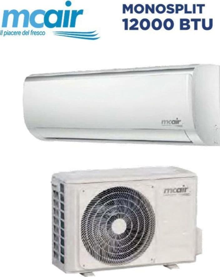 Condizionatore Mcair 9000 BTU Monosplit Wi-Fi - 1 unità esterna + 1 unità interna