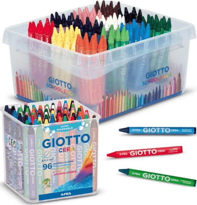 Giotto - Pastelli a Cera Giotto – Schoolpack 144 Pezzi (12 Colori) - 2
