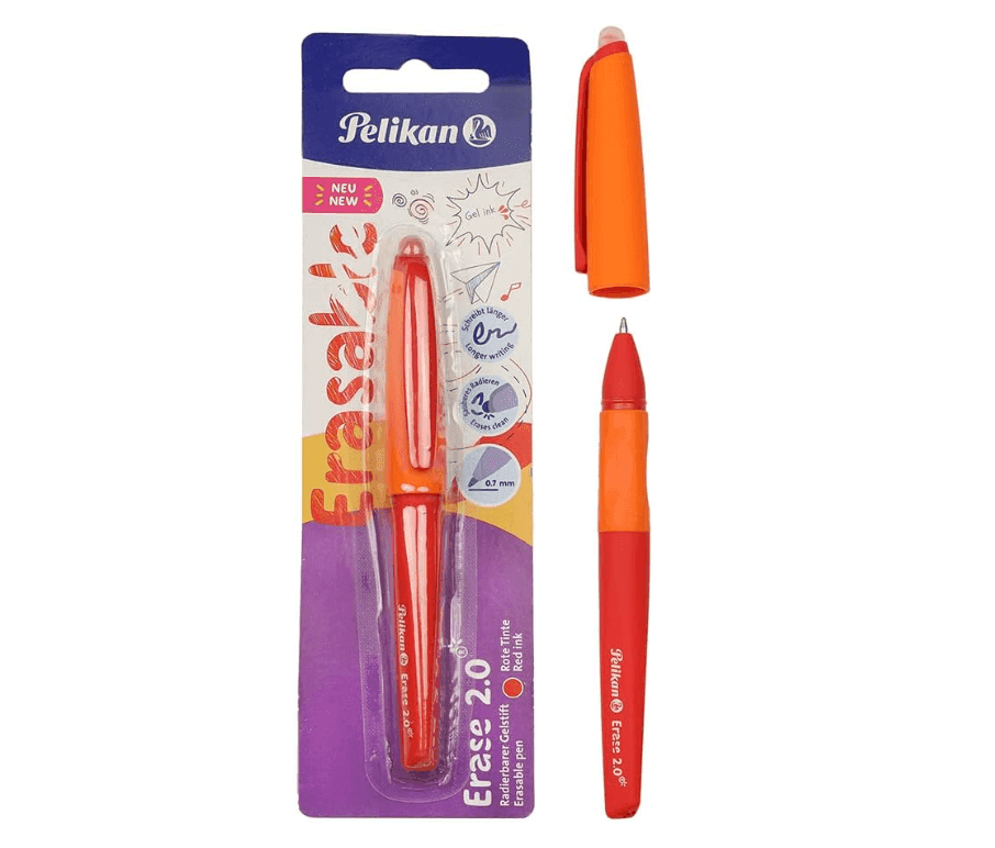 Pelikan - Penna cancellabile Eraser 2.0 Punta media 0,7 mm Rosso