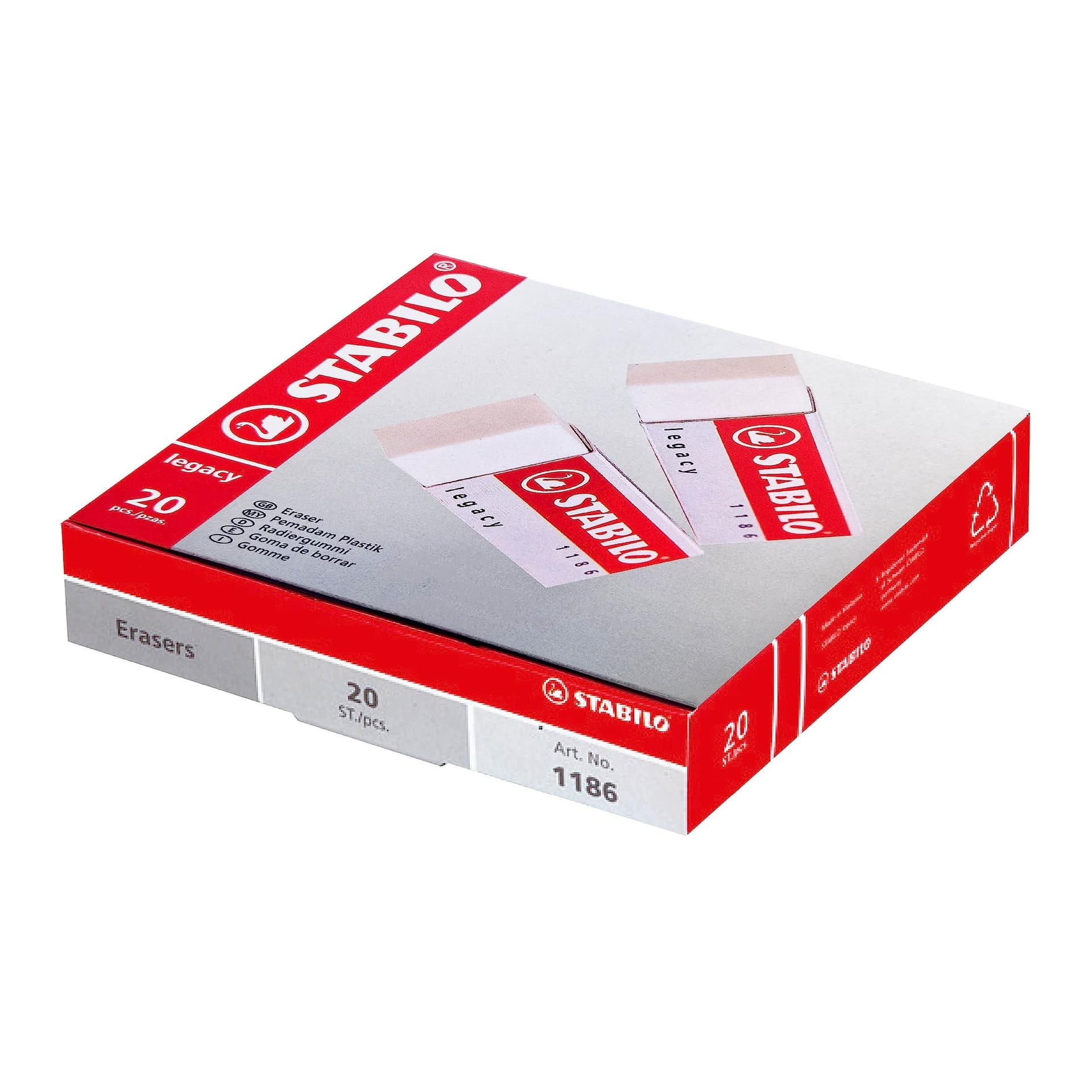 STABILO Legacy - Gomma - senza PVC - Confezione da 20 - 4