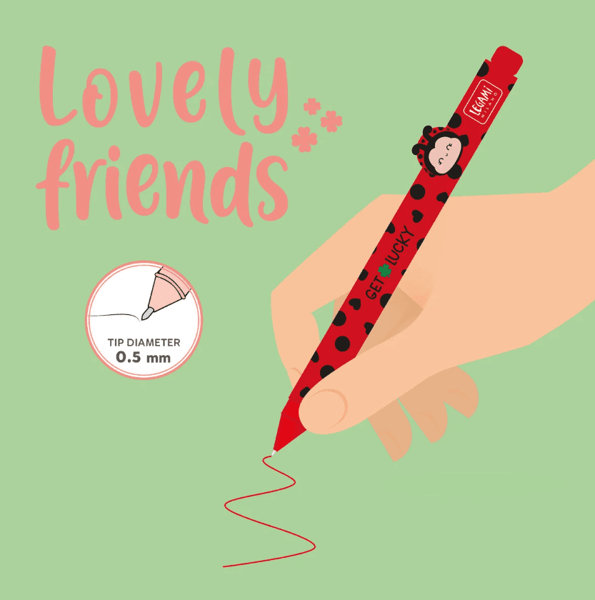 Legami - Penna Gel con Animaletto Decorativo Ladybug "Get Lucky" - Lovely Friends (VCPP0027) - 4