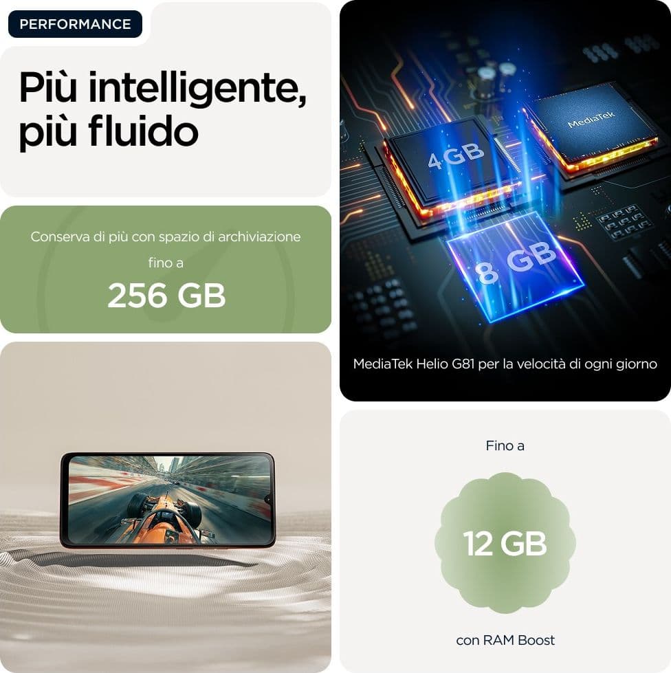 Motorola moto g06 17,5 cm (6.88") Doppia SIM Android 15 4G USB tipo-C 4 GB 256 GB 5200 mAh Verde - 4