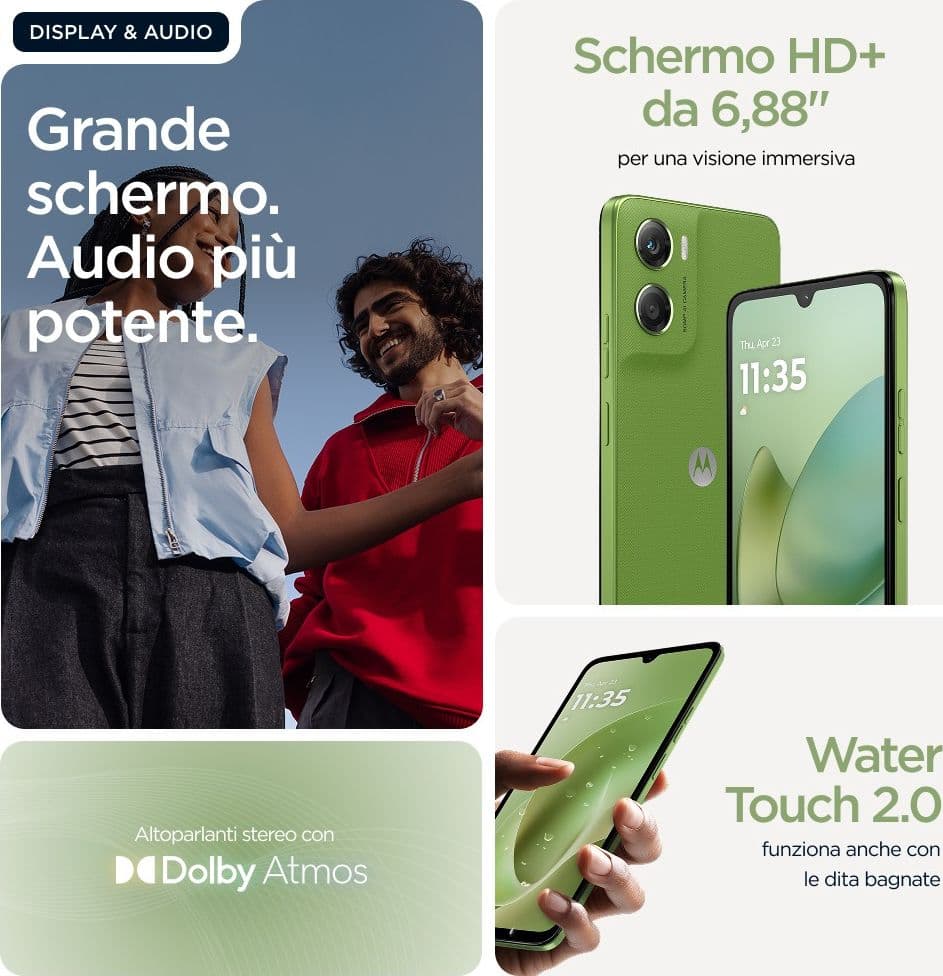 Motorola moto g06 17,5 cm (6.88") Doppia SIM Android 15 4G USB tipo-C 4 GB 256 GB 5200 mAh Verde - 5