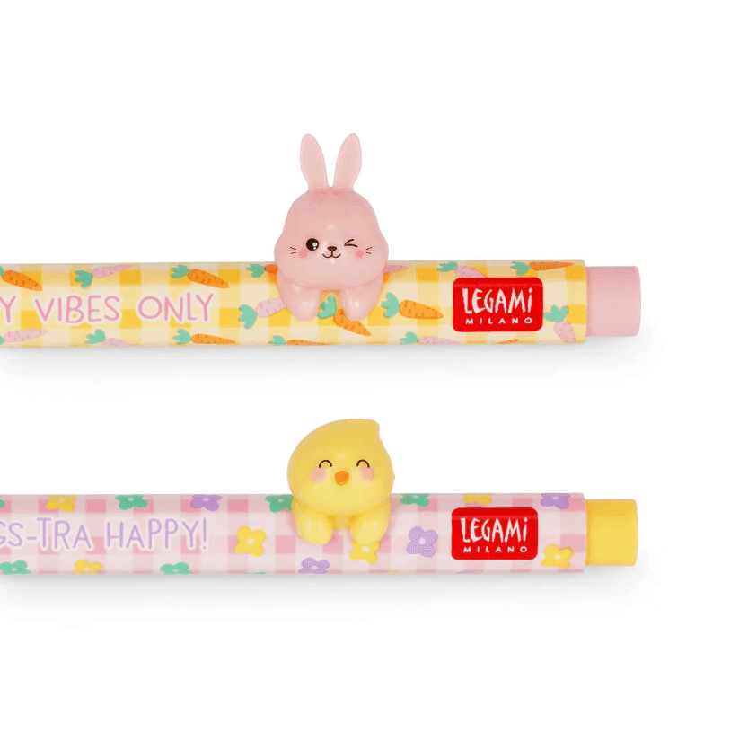 Legami - Set di 2 Penne Gel con Animaletto Decorativo - Lovely Friends - Hoppy Easter 2026 - 3