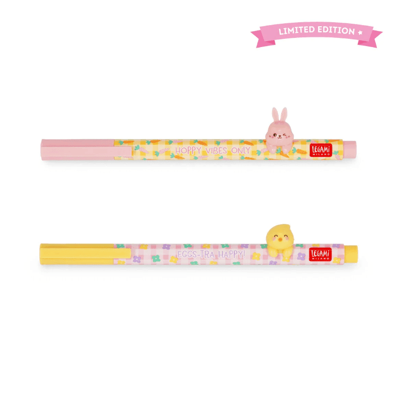 Legami - Set di 2 Penne Gel con Animaletto Decorativo - Lovely Friends - Hoppy Easter 2026 - 4