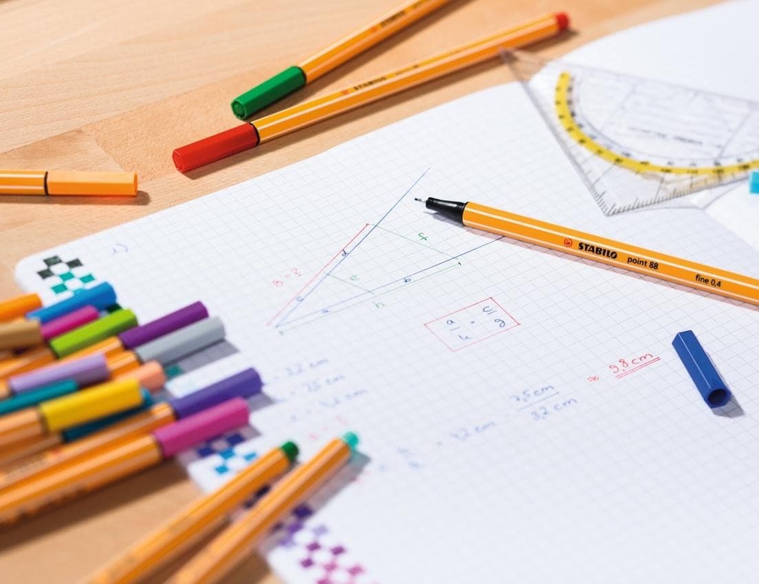 Stabilo - Penna Fineliner point 88 – colori rosso, nero e blu - 3
