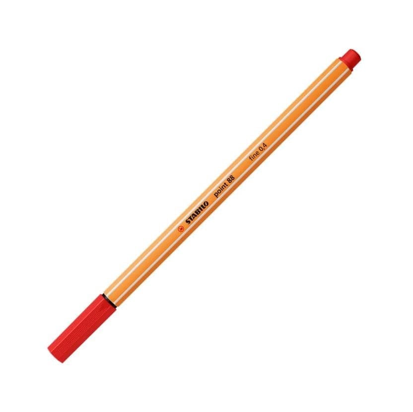 Stabilo - Penna Fineliner point 88 – colori rosso, nero e blu - 4