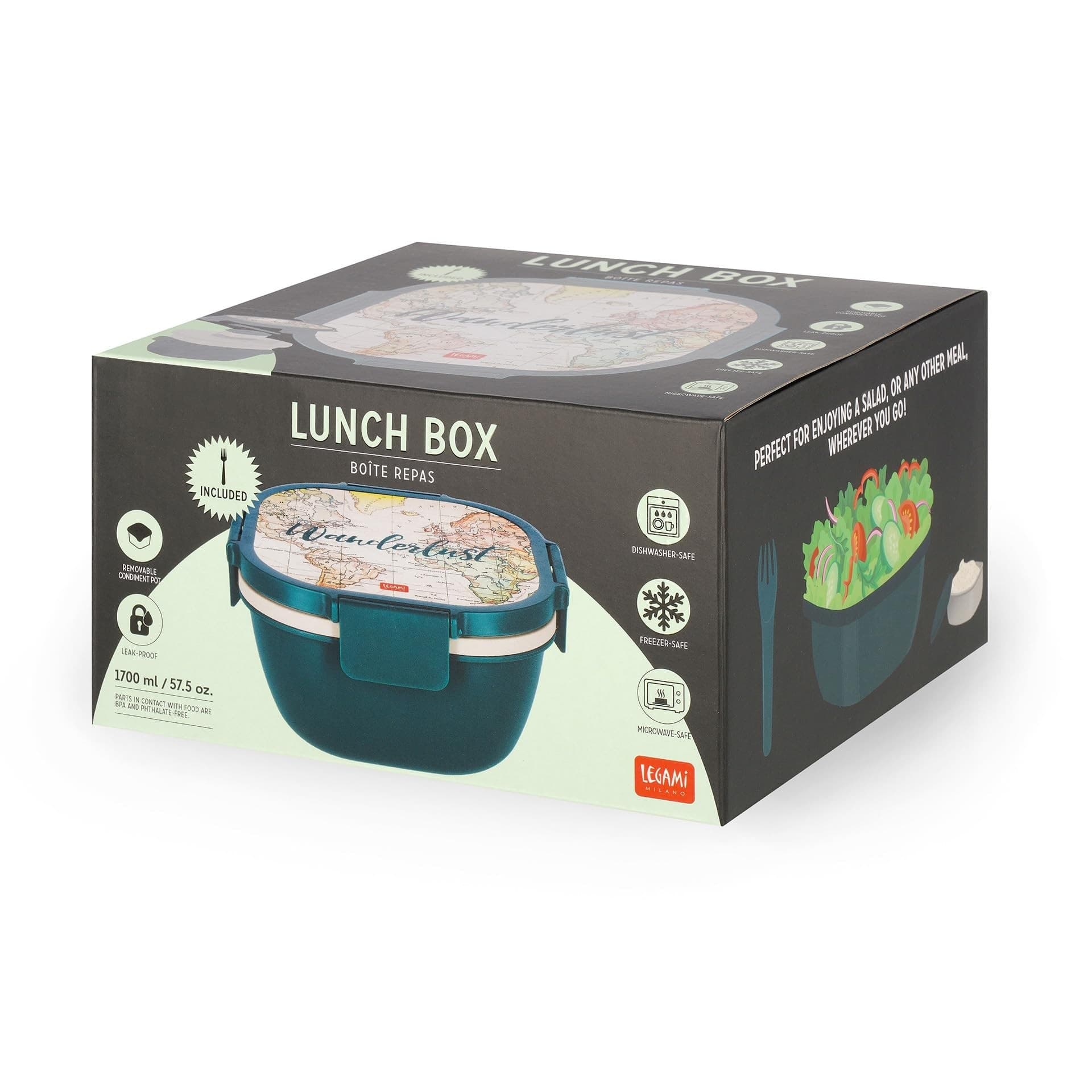 Legami - Contenitore Porta Pranzo 1700 ml - Travel - Lunch Box (LBS0001) - 2