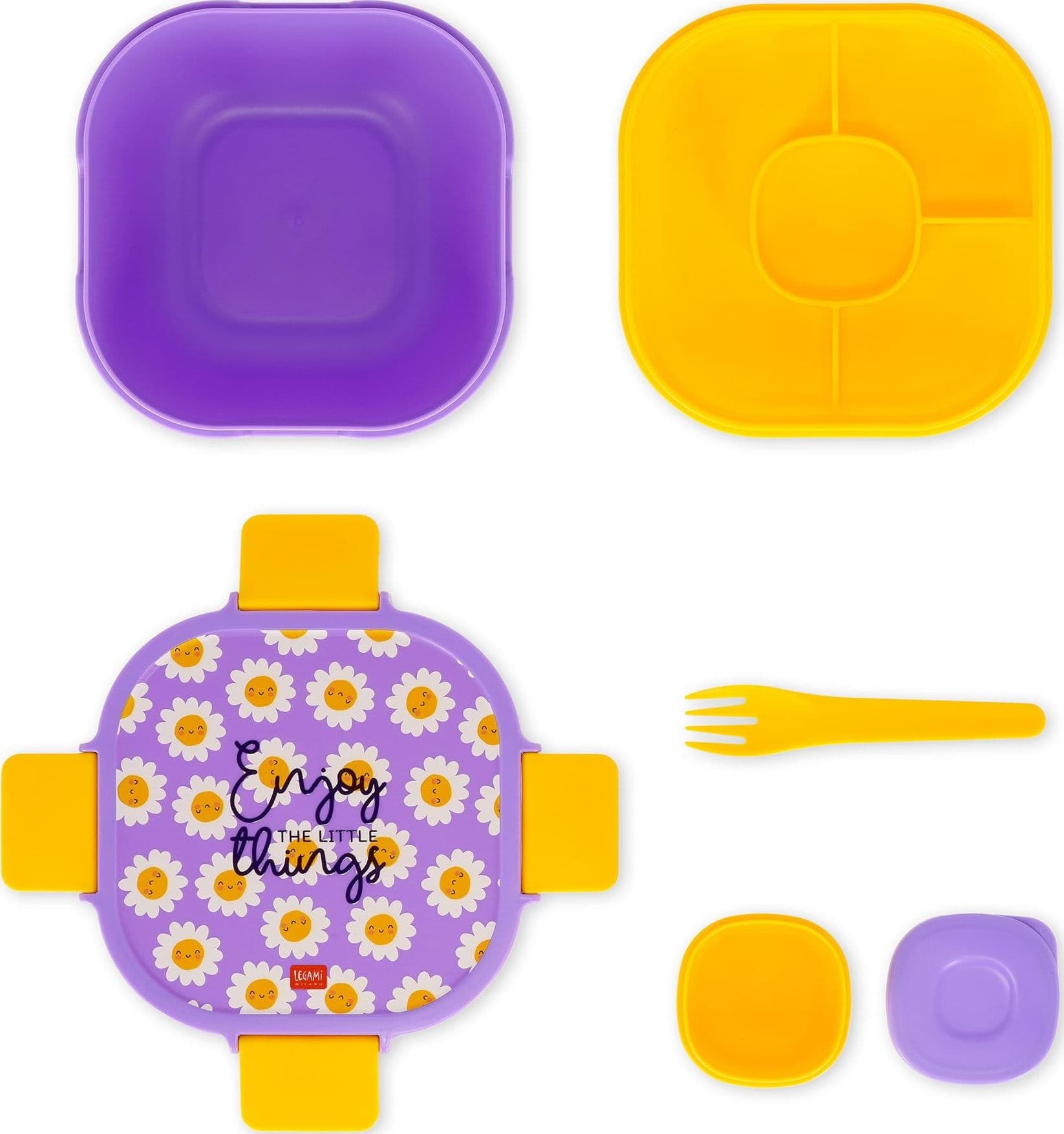 Legami - Contenitore Porta Pranzo 1700 ml - Daisy - Lunch Box (VLBS0003) - 3