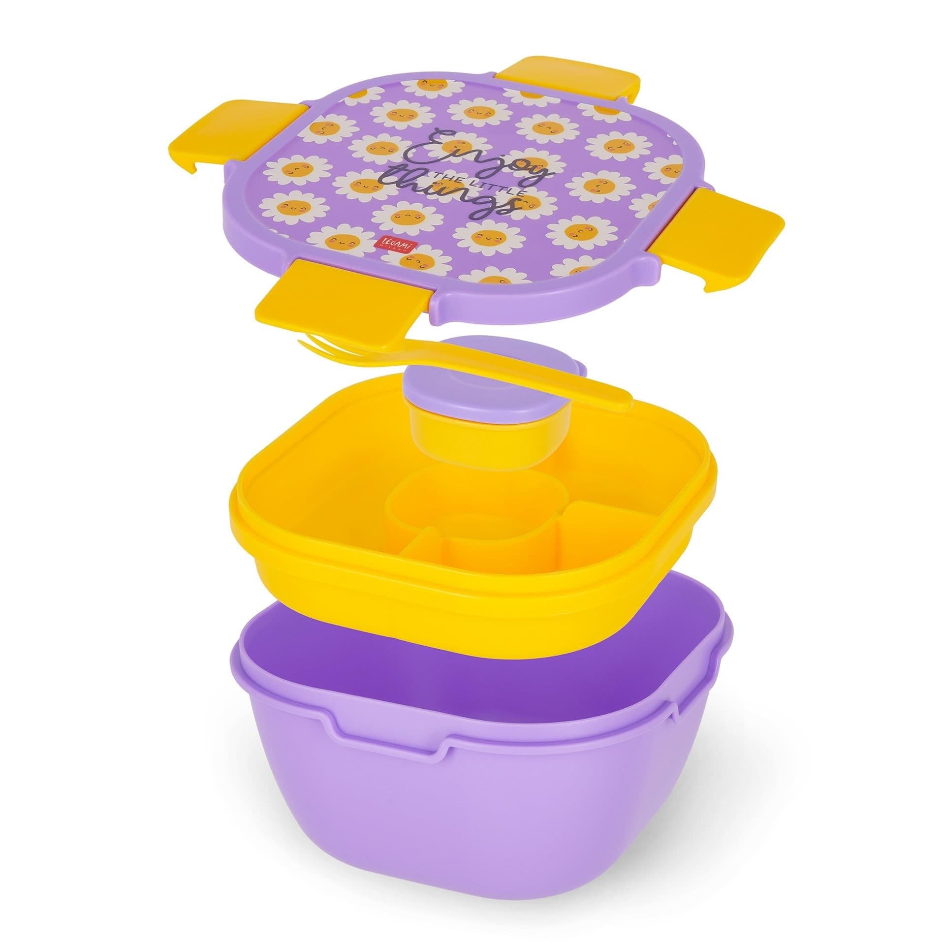 Legami - Contenitore Porta Pranzo 1700 ml - Daisy - Lunch Box (VLBS0003) - 4
