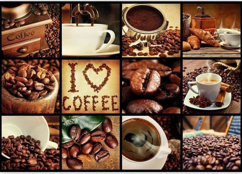 Carta da parati collage immagini di caffè - 5