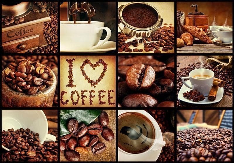 Carta da parati collage immagini di caffè - 6