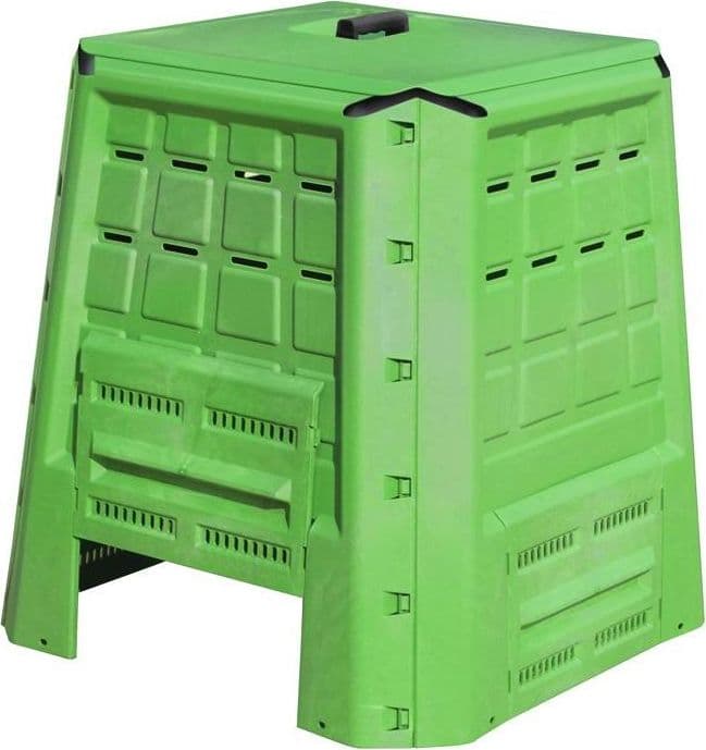 Compostiera quadrata da giardino 380 lt con apertura superiore ed inferiore - 10