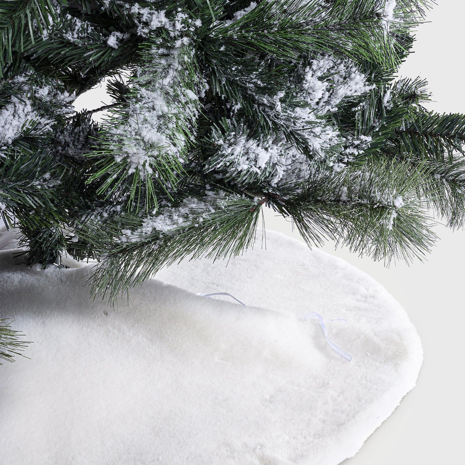 Copribase "Kathlyn" per albero di natale tappeto tondo color Bianco Ø90 cm - 2